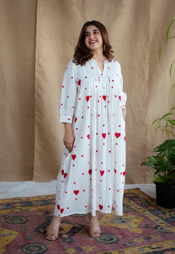 Kinja Screen Printed Cotton Dress