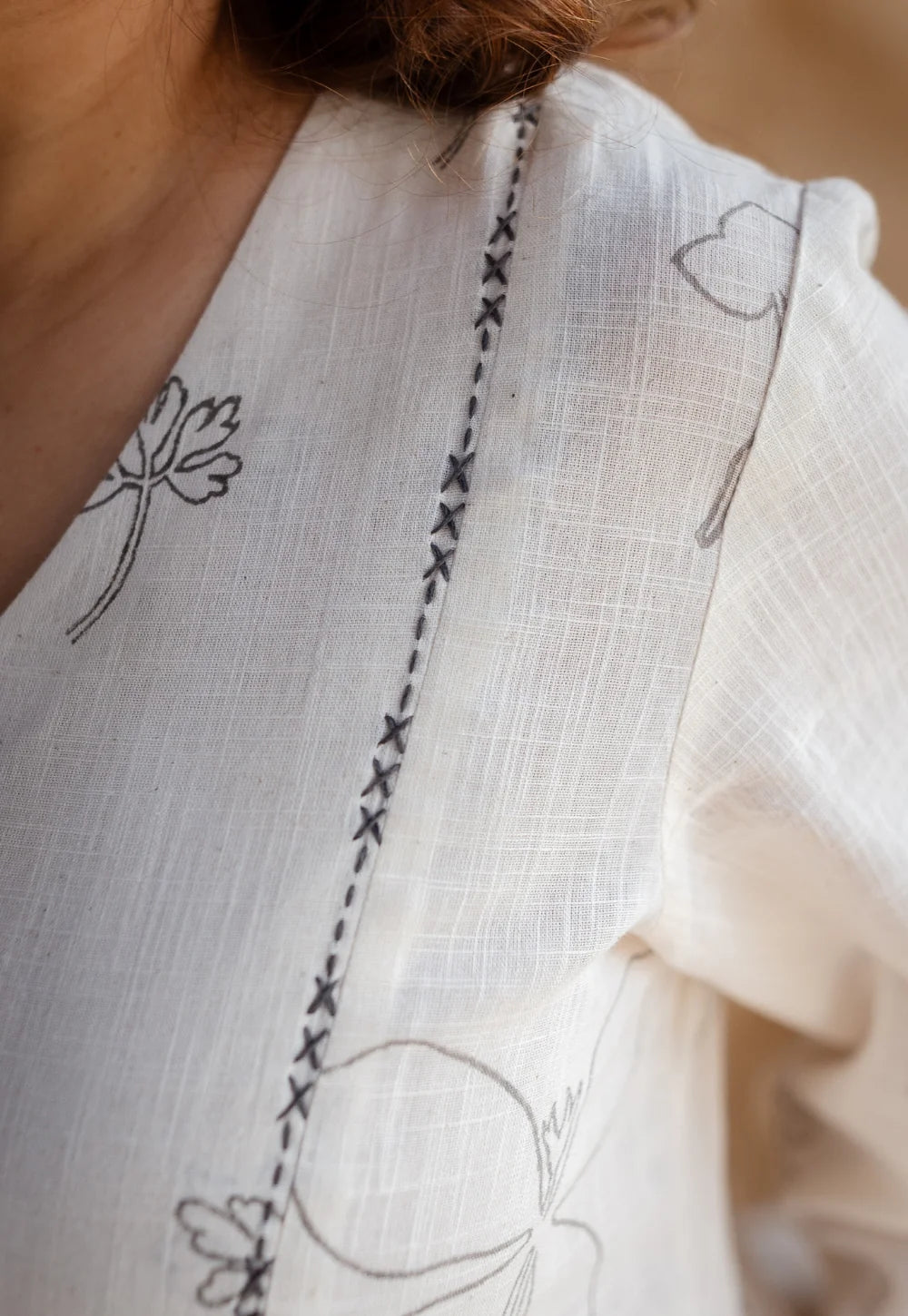 Felza Dabu Slub Cotton Hand Embroidered Kurta – Ripstop