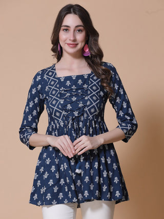 Ethnic Printed Peplum Top